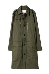 Parka Kiddy Mili Etoiles en soie - Kaki