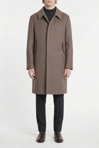 Manteau en cachemire - Taupe & Chalk
