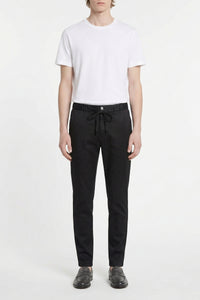 Pantalon à cordon de serrage ajustable - Noir