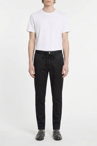 Pantalon décontracté taille élastiquée à cordon - Blanc