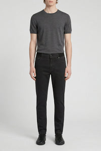 Pantalon tricoté en denim - Grey & Brown
