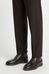 Bottines à lactes en cuir exotique - Marron