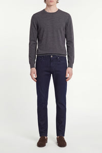 Jean à broderie sur poche arrière - Bleu