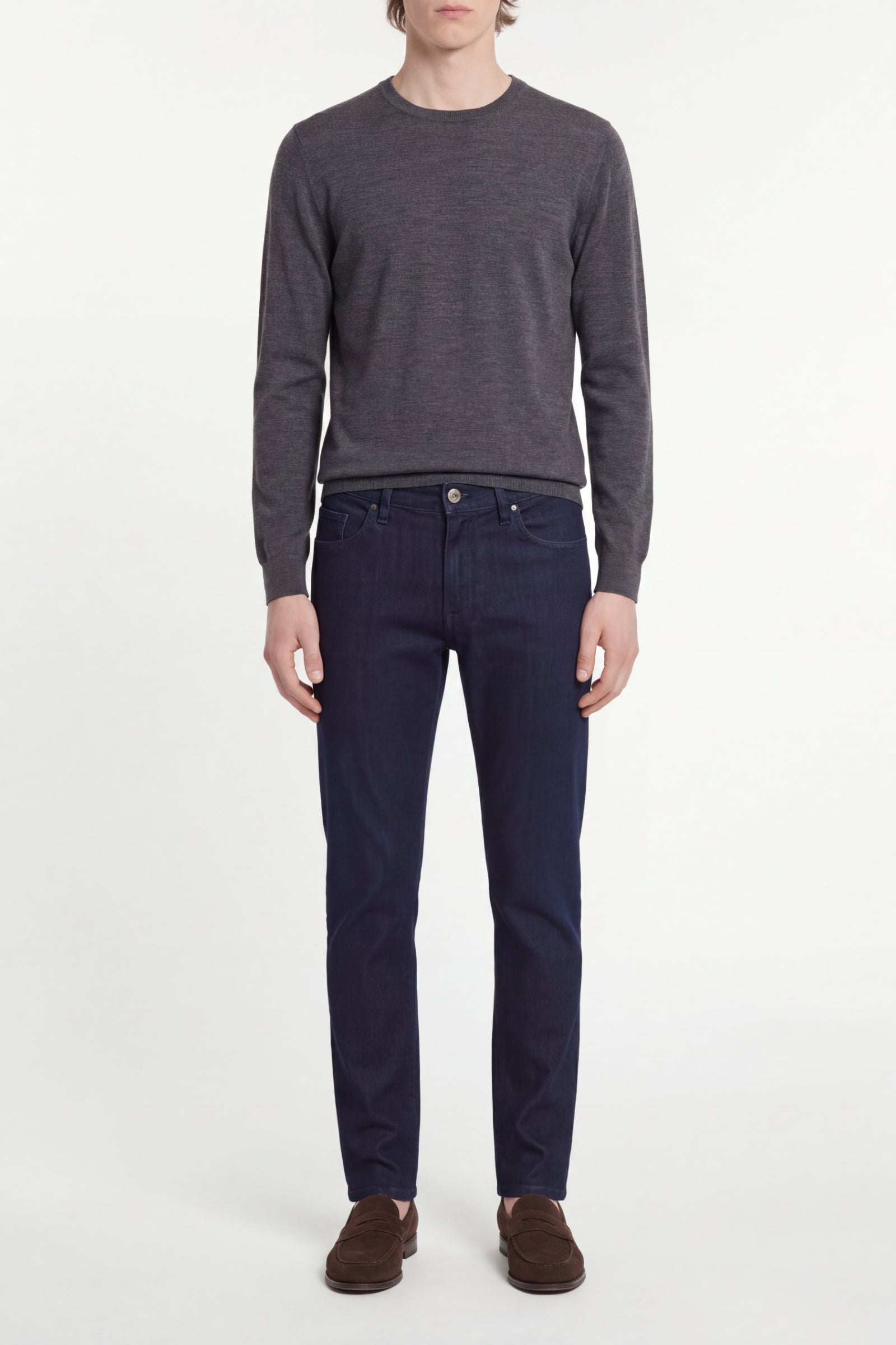 Jean à broderie sur poche arrière - Bleu