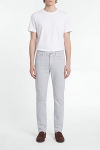 Faded embroidered straight jeans - Grey