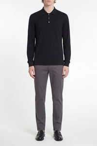 Pull à manches longues en laine - Dark Navy