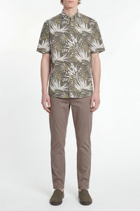 Chemise à motif en lin - Multicolore