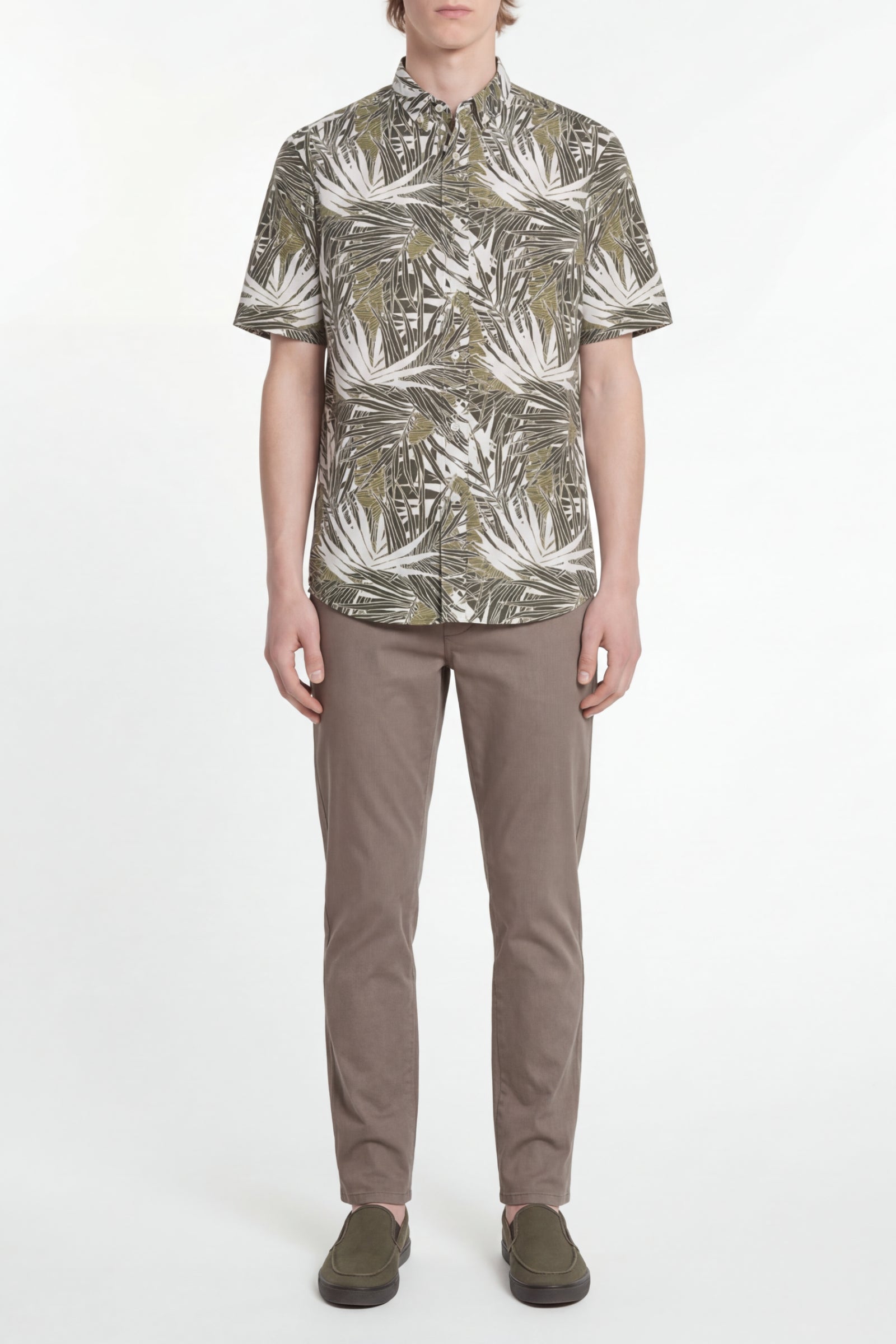 Chemise à motif en lin - Multicolore
