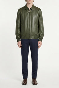 Blouson à plissés en soie - Vert