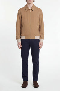 Blouson à col en cachemire - Camel & Beige