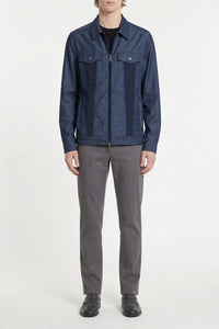 Veste à empiècements verticaux lisses - Blue Jeans