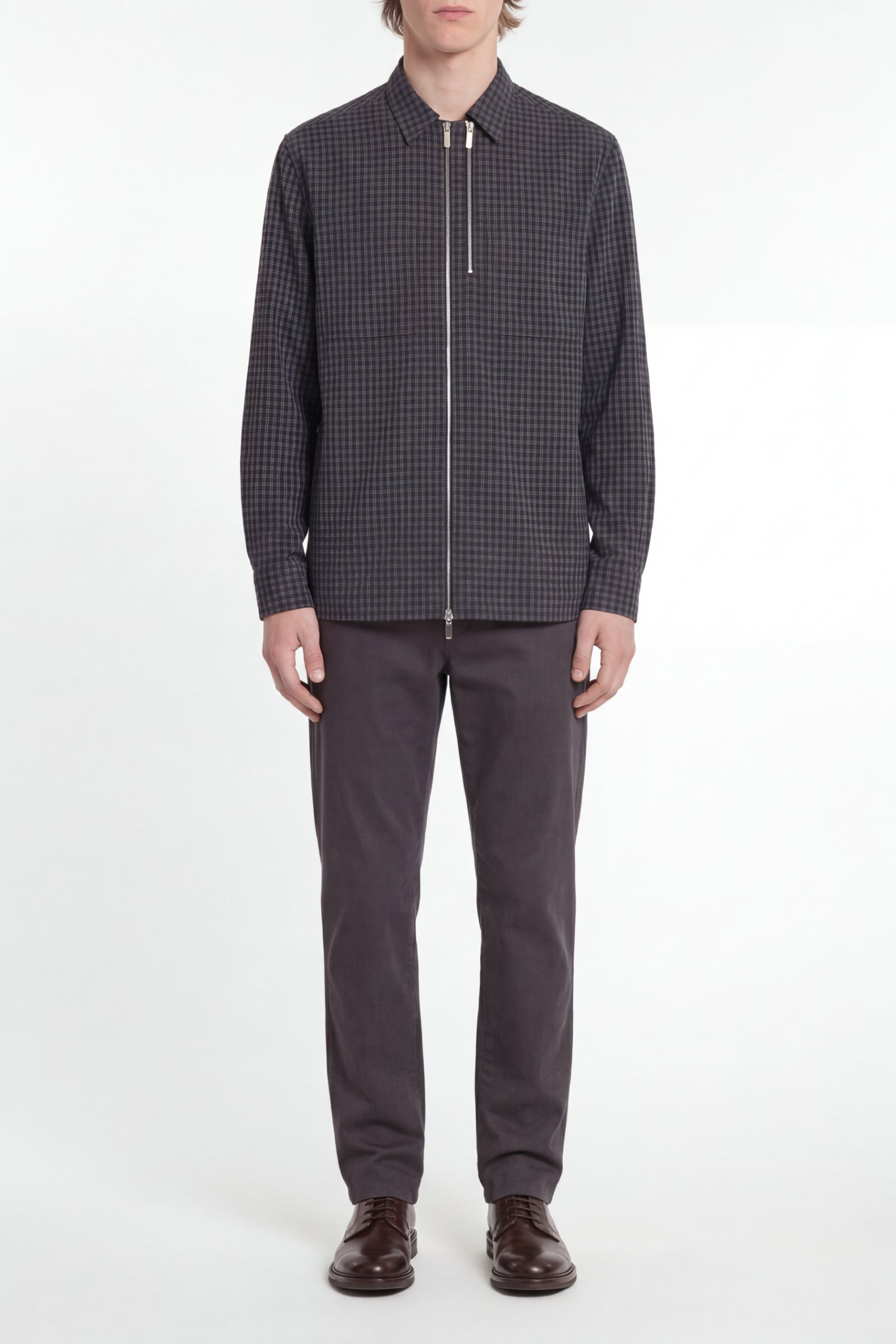 Surchemise à motif vichy - Gris & Noir