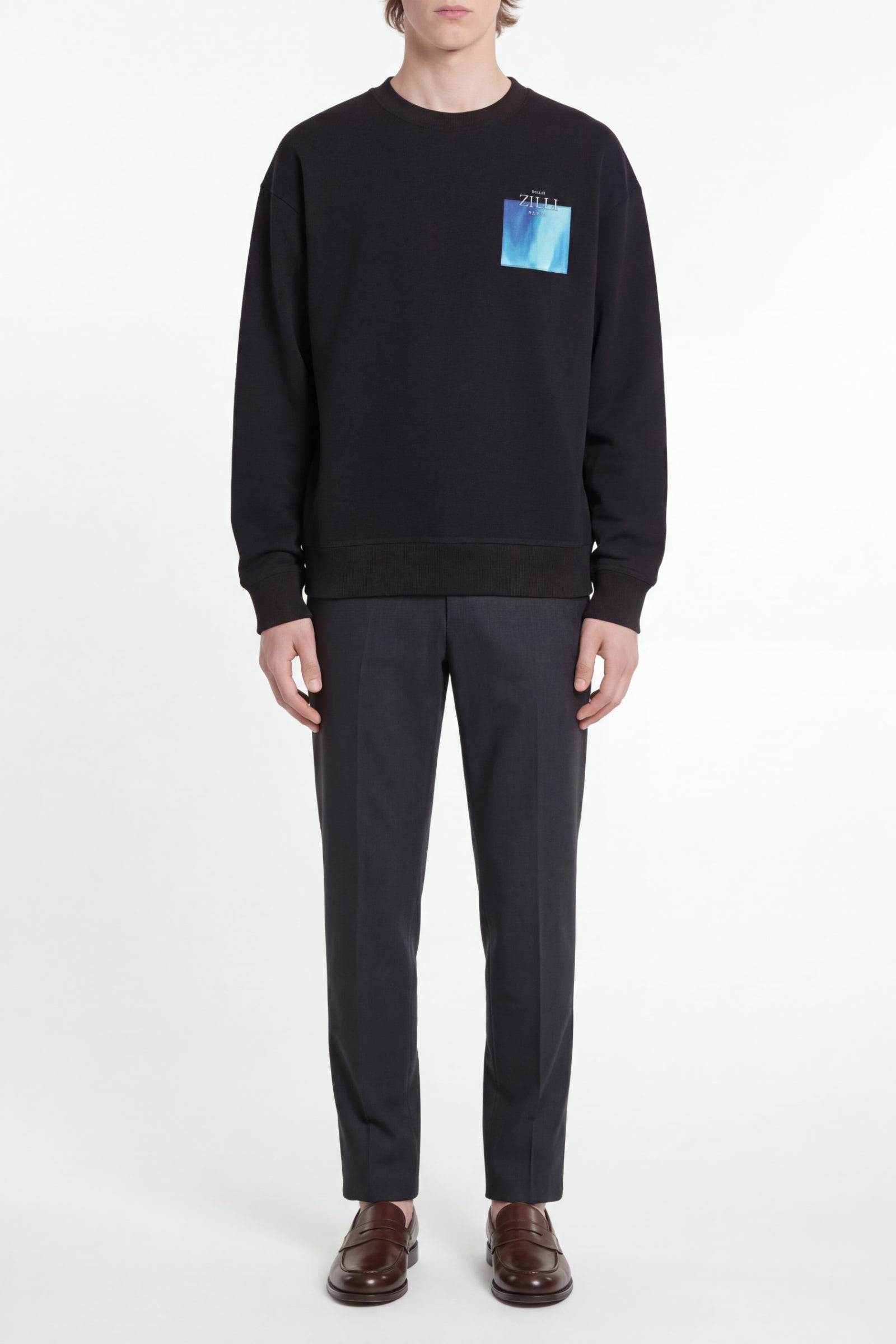 Sweatshirt avec patchs - Noir