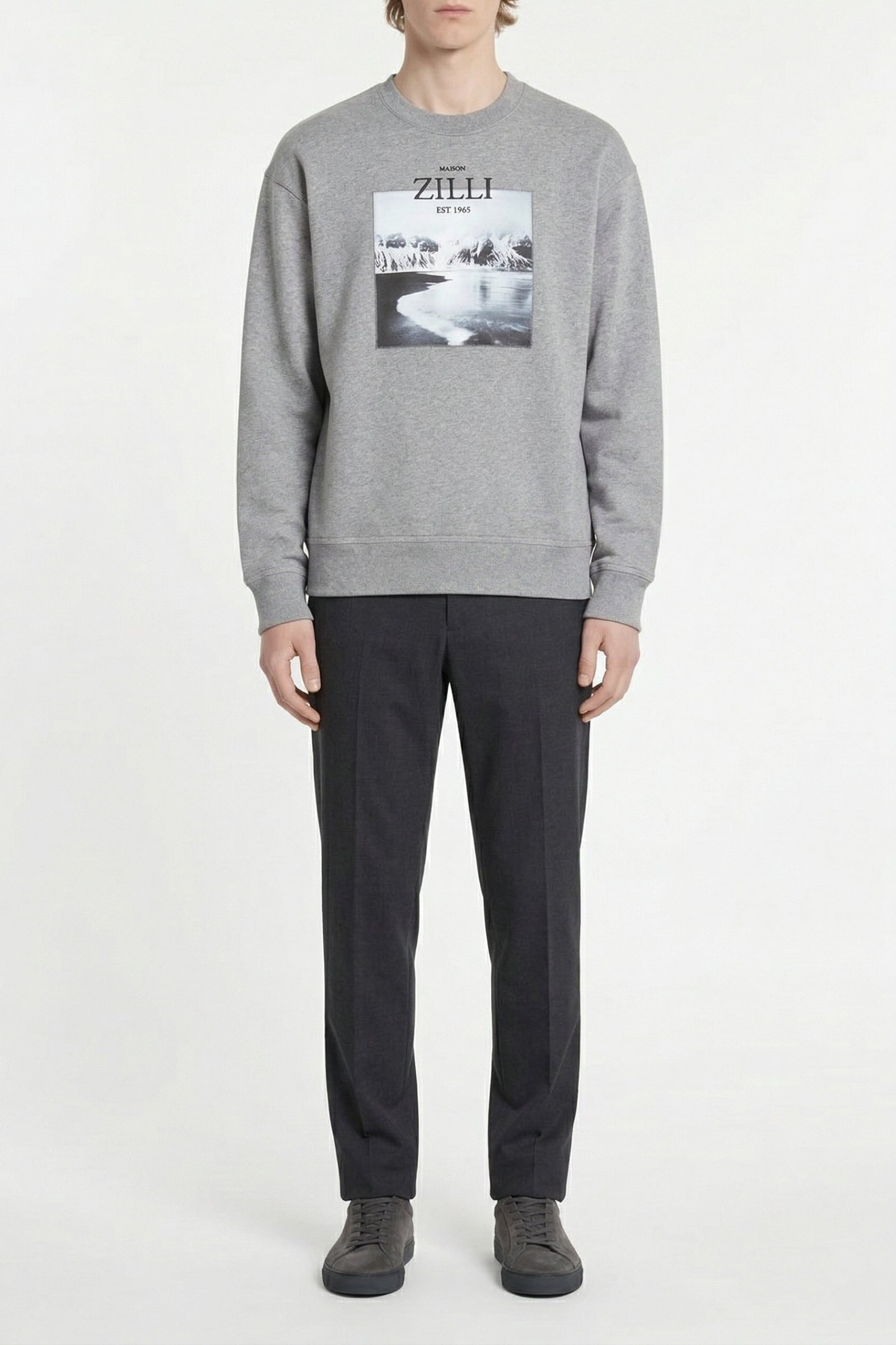 Sweatshirt à imprimé - Gris