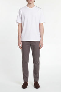 T-shirt à broderie et logo - Blanc