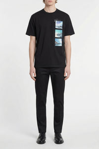 T-shirt avec patchs imprimés - Noir