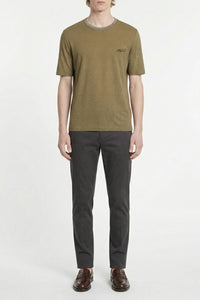 T-shirt chiné en lin - Marron