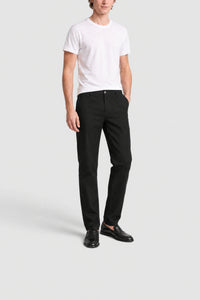 High-waisted straight-leg trousers - Black