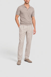 Parachute trousers in a linen blend - Pale Fawn