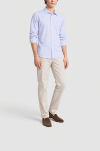 Chemise à carreaux fins - Bleu