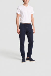 Pantalon de survêtement à ceinture rayée en laine - Bleu