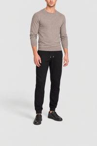 Tracksuit bottoms with drawstring and zipped pocket - Black