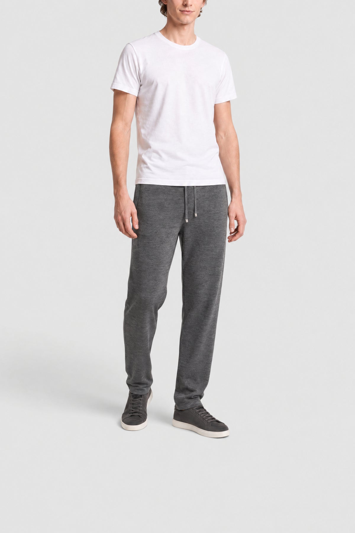 Pantalon de survêtement en cachemire et soie - Gris