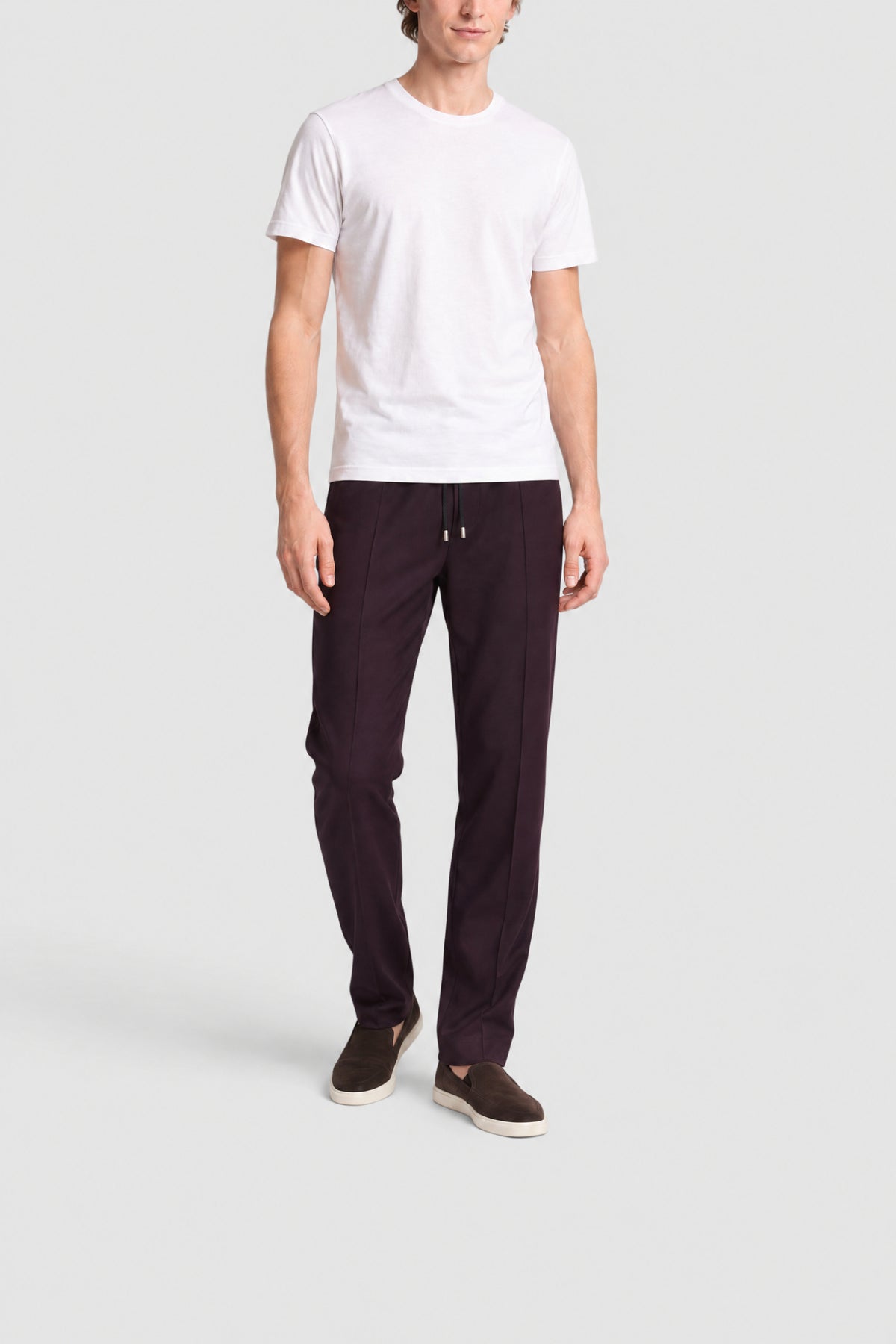 Pantalon de survêtement à cordon de serrage en laine - Violet
