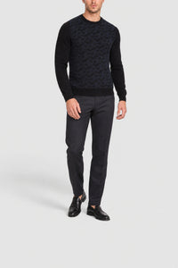 Pull à motifs géométriques en cachemire et laine - Black
