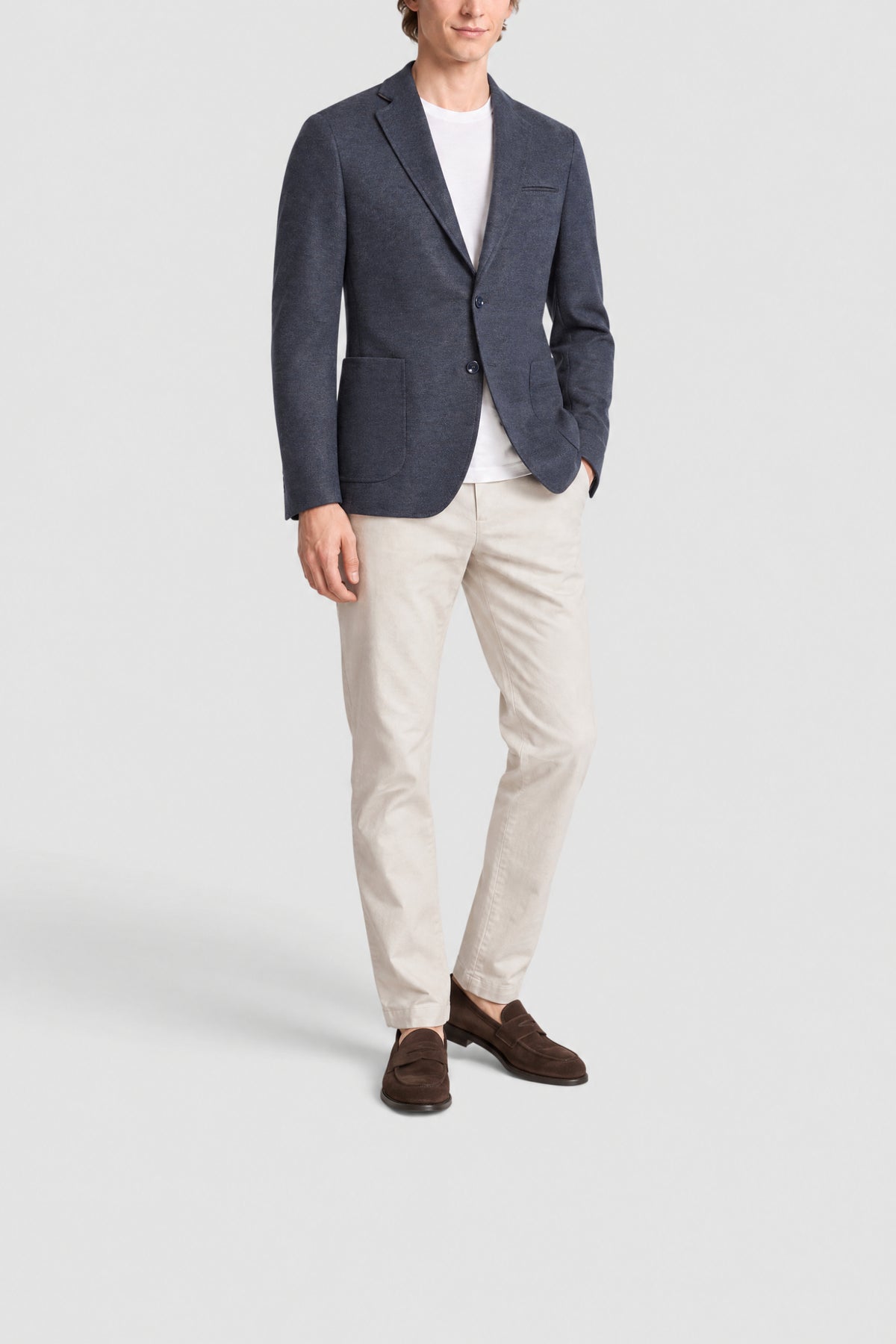 London double-breasted cashmere jacket - Blue