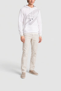 Sweat à capuche avec logo - Blanc