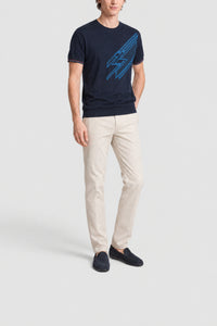 T-shirt with contrasting details - Blue