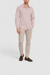 Fine-striped shirt - Pink