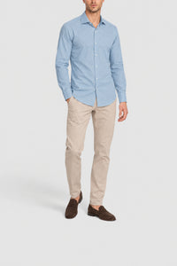 Textured button-up shirt - Blue
