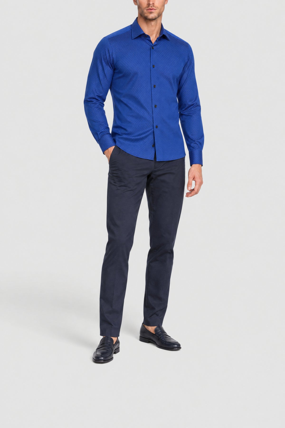 Herb-patterned shirt - Blue