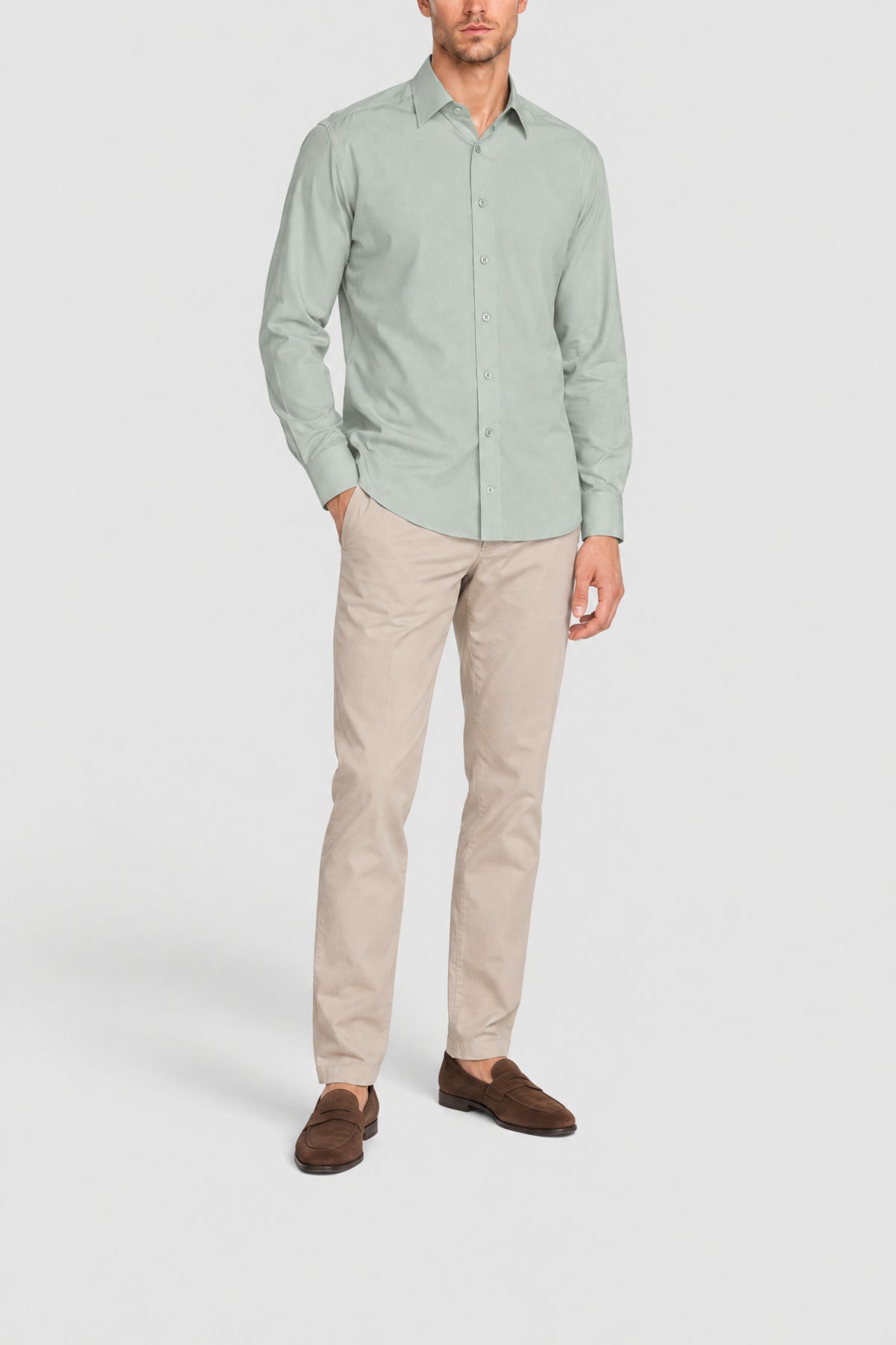 Chemise à motif texturé en soie - Blanc