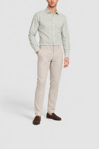 Chemise à motif géométrique en soie - White