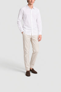 Chemise boutonnée à manches longues - Blanc