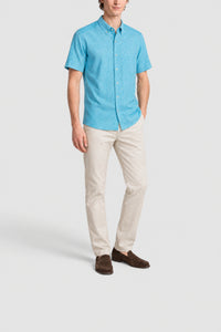 Shirt with shoulder panels - Blue