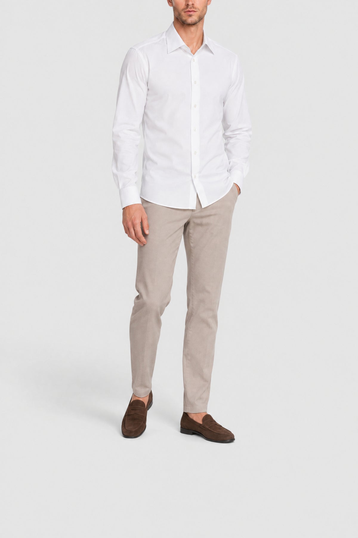 Chemise à manches longues - Blanc