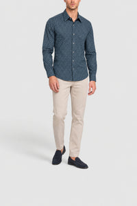 Chemise à motifs cravates - Bleu