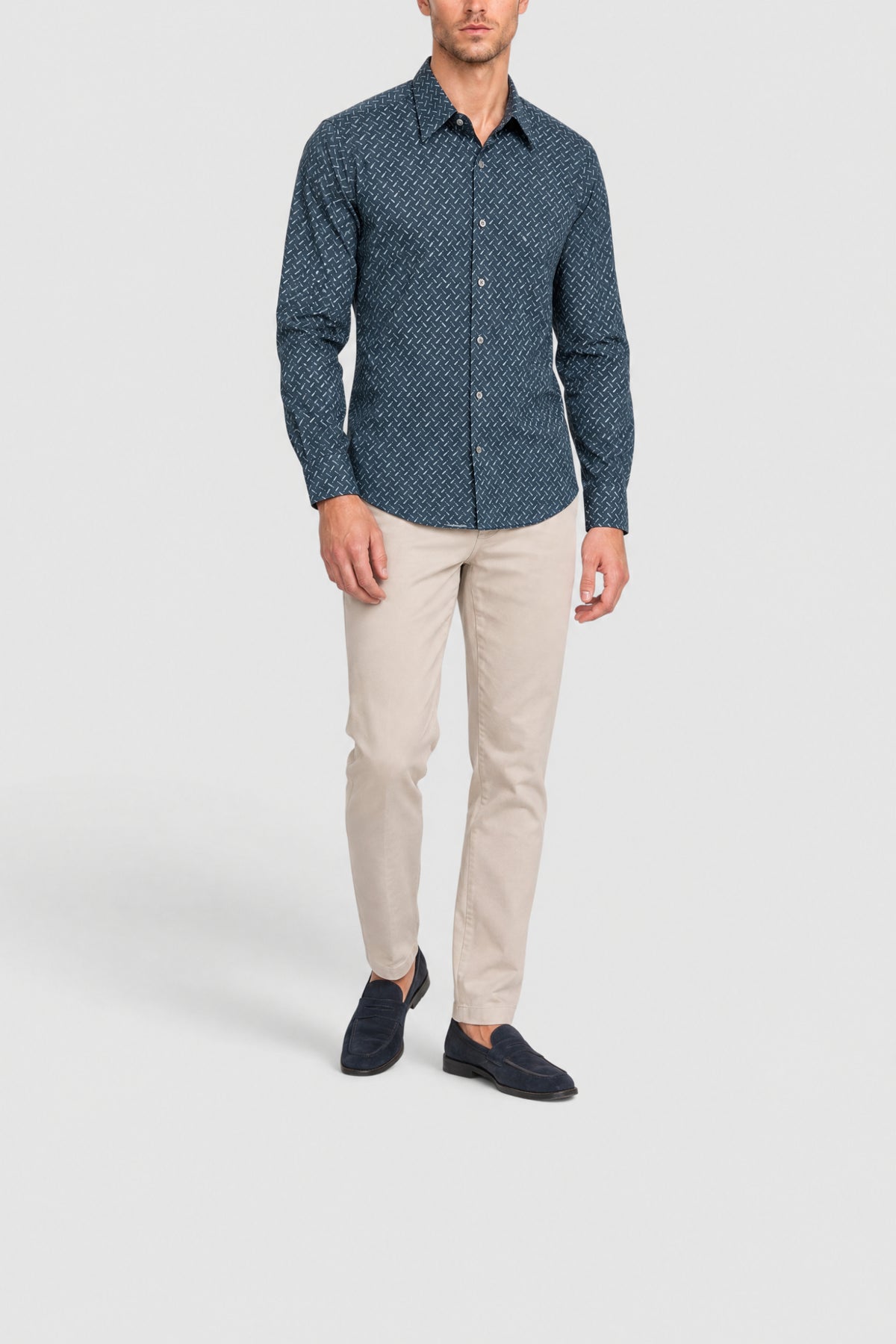 Chemise à motifs cravates - Bleu