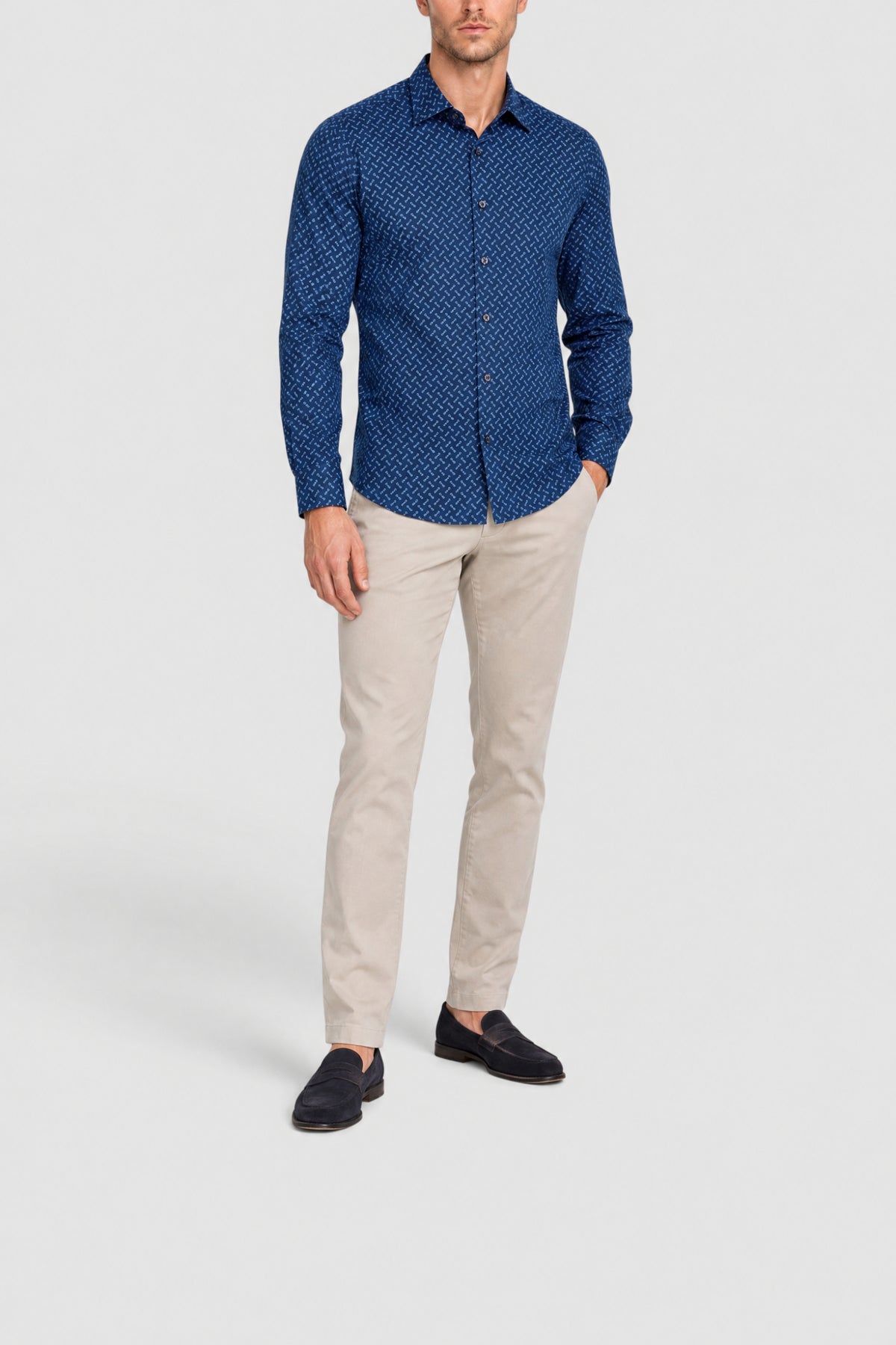 Shirt with bow pattern - Blue