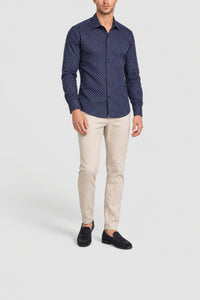Chemise à motif nœuds - Bleu