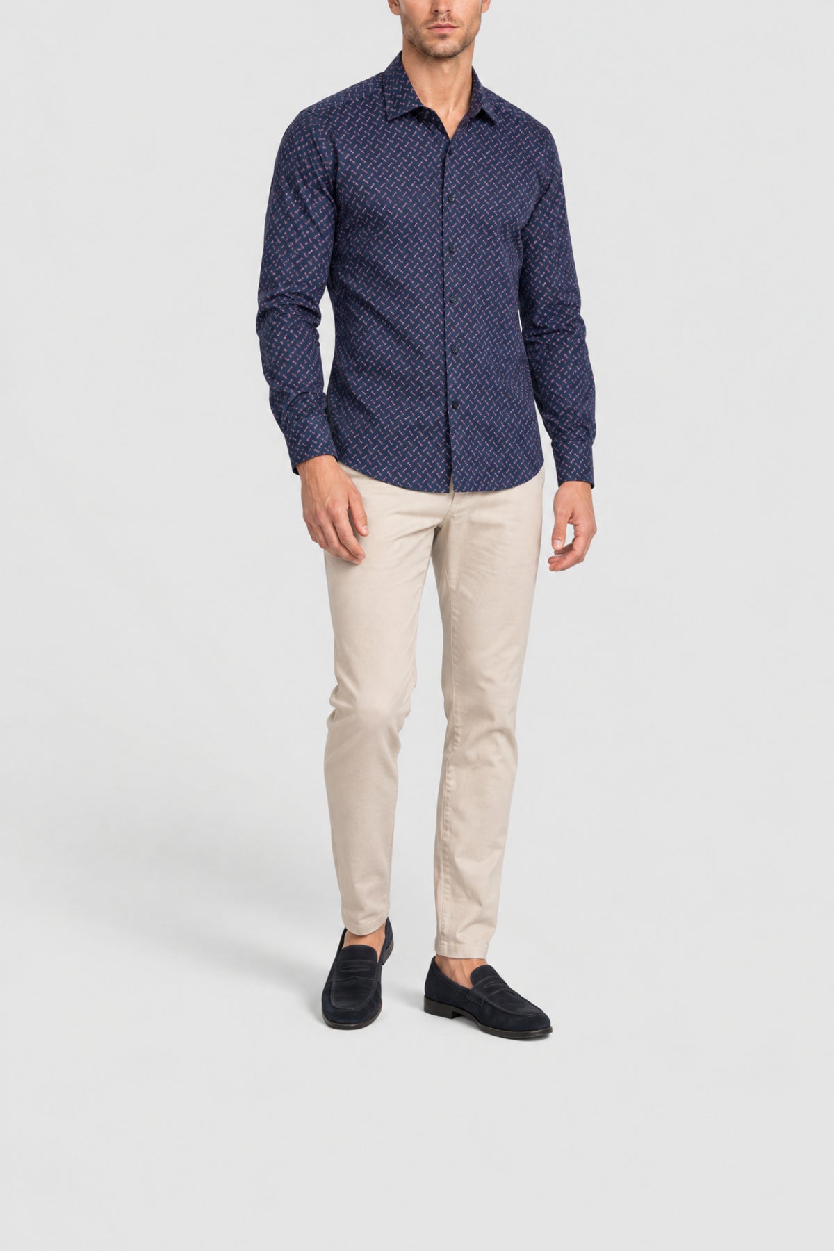 Chemise à motif nœuds - Bleu