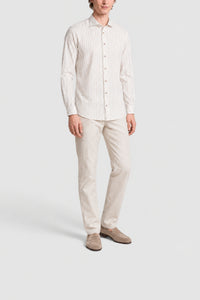 Chemise à rayures verticales - White Beige