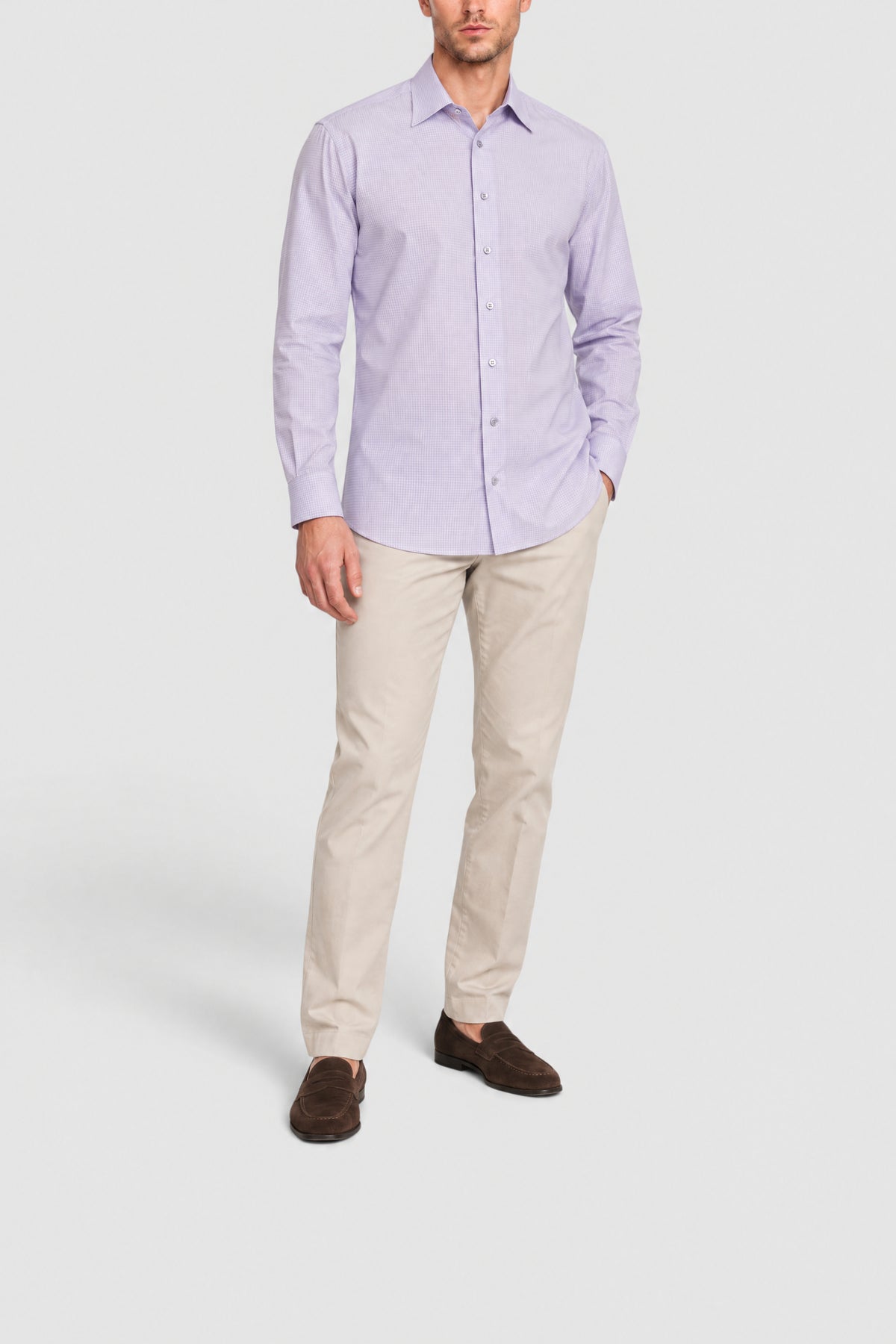 Chemise à motif micro-carreaux - Parma