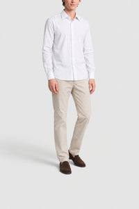 Chemise à fines rayures col contrastant - Light Blue