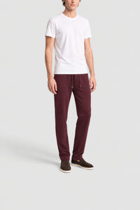 Pantalon à cordon en laine - Burgundy