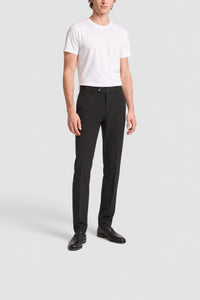 Pantalon de tailleur boutonné en laine - Noir